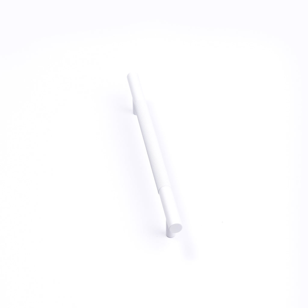 White Knurled Drawer Pull - Charmian - Manovella