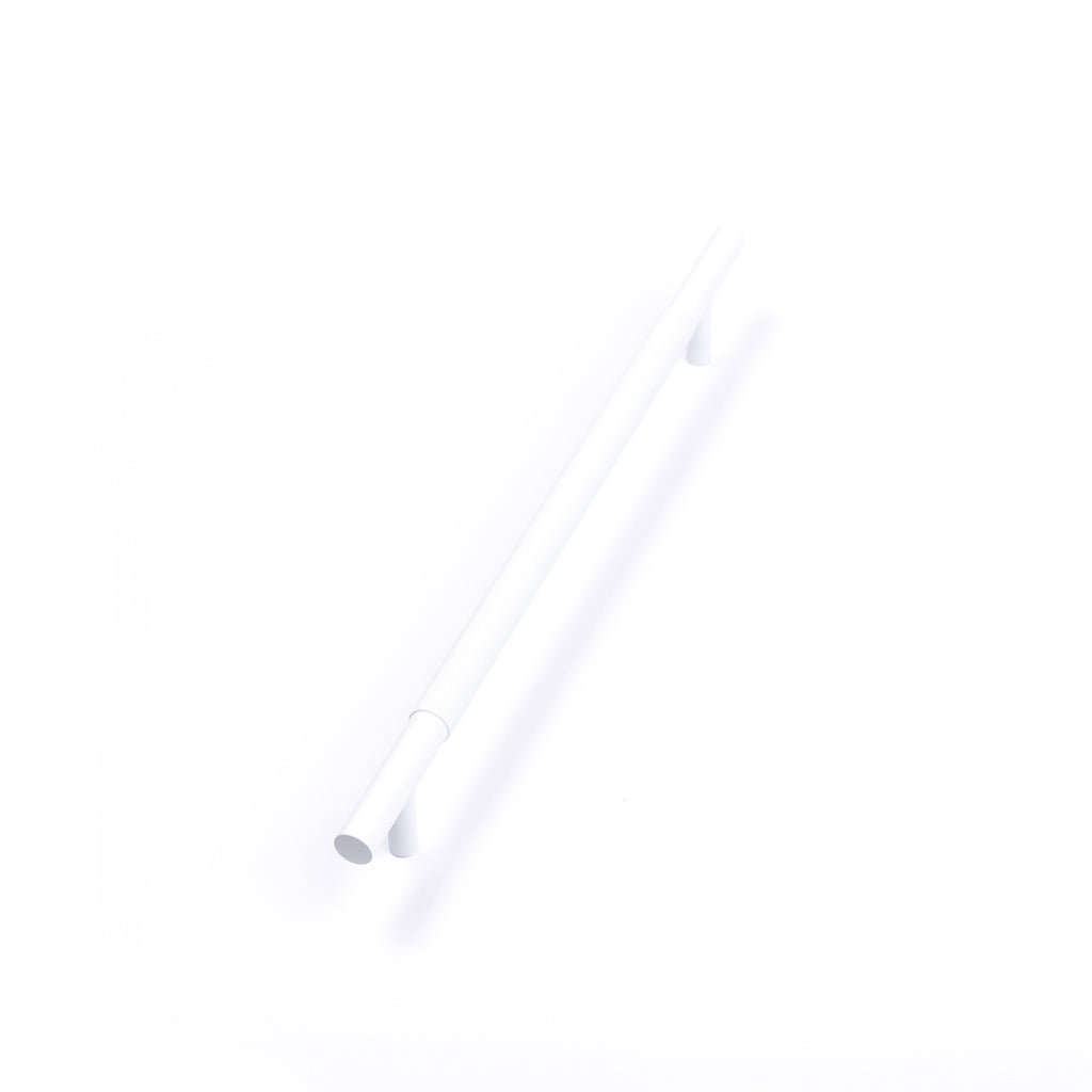White Knurled Drawer Pull - Charmian - Manovella