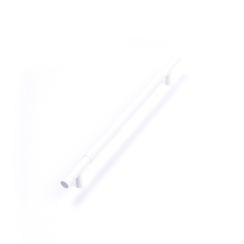 White Knurled Drawer Pull - Charmian - Manovella