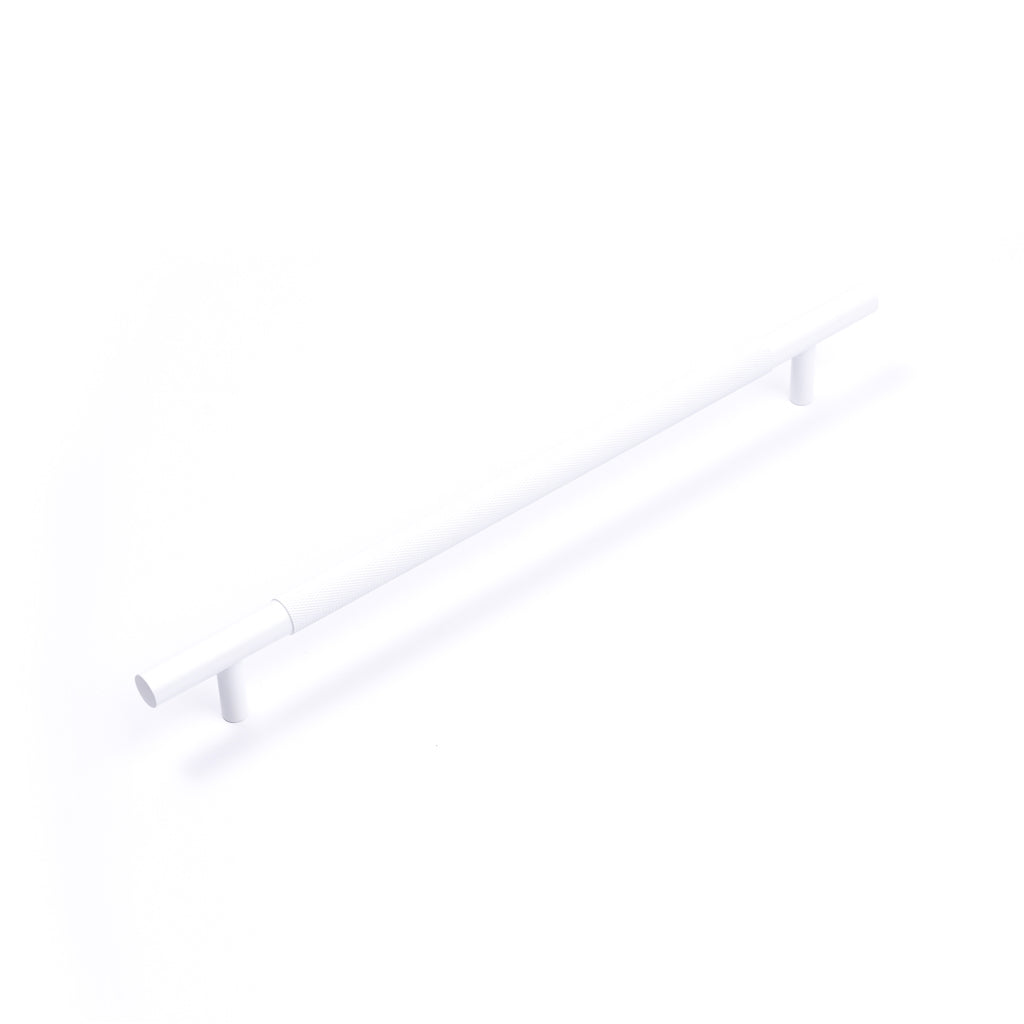 White Knurled Drawer Pull - Charmian - Manovella