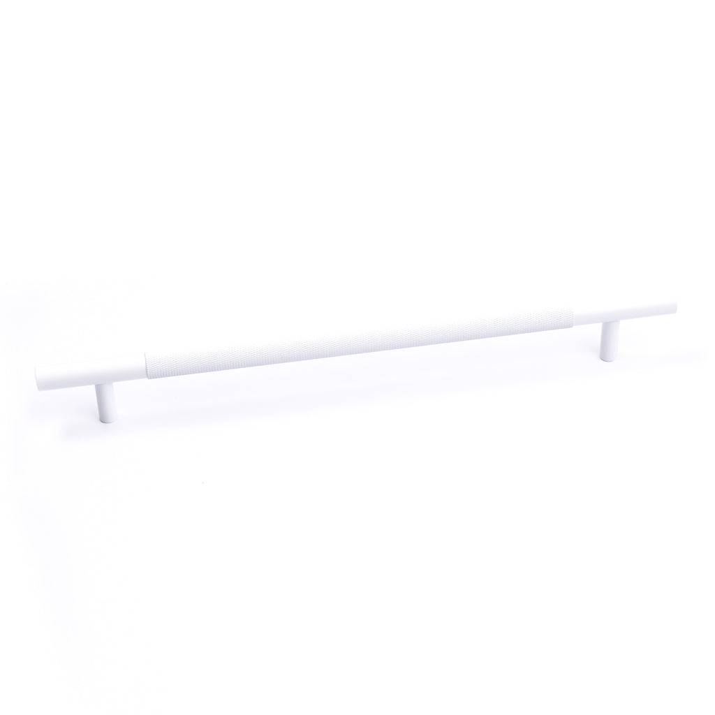 White Knurled Drawer Pull - Charmian - Manovella