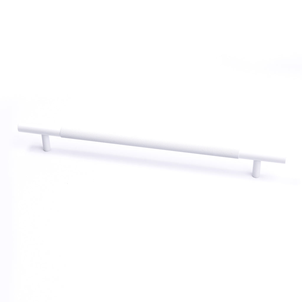 White Knurled Drawer Pull - Charmian - Manovella