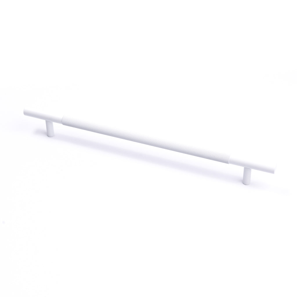 White Knurled Drawer Pull - Charmian - Manovella