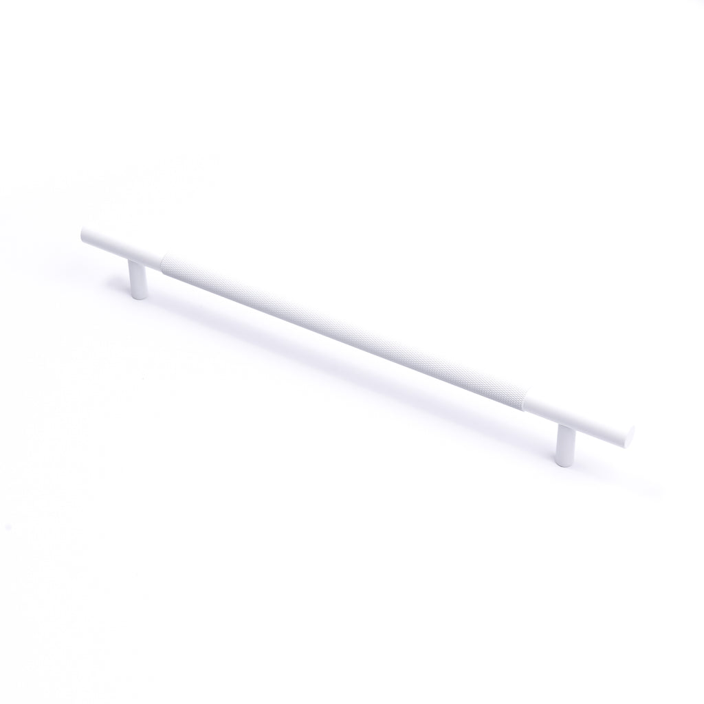 White Knurled Drawer Pull - Charmian - Manovella