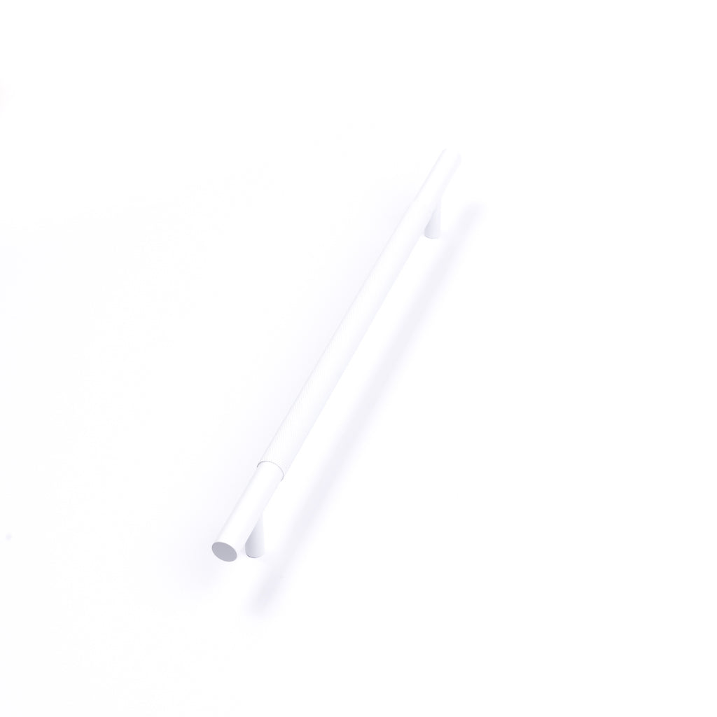 White Knurled Drawer Pull - Charmian - Manovella