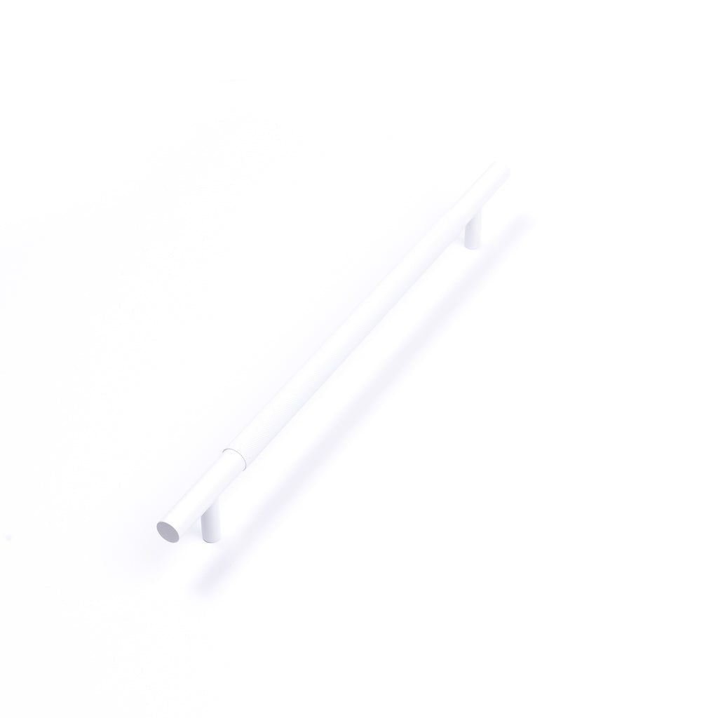 White Knurled Drawer Pull - Charmian - Manovella