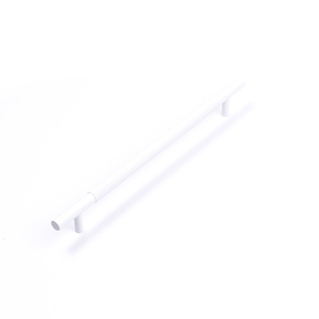 White Knurled Drawer Pull - Charmian - Manovella