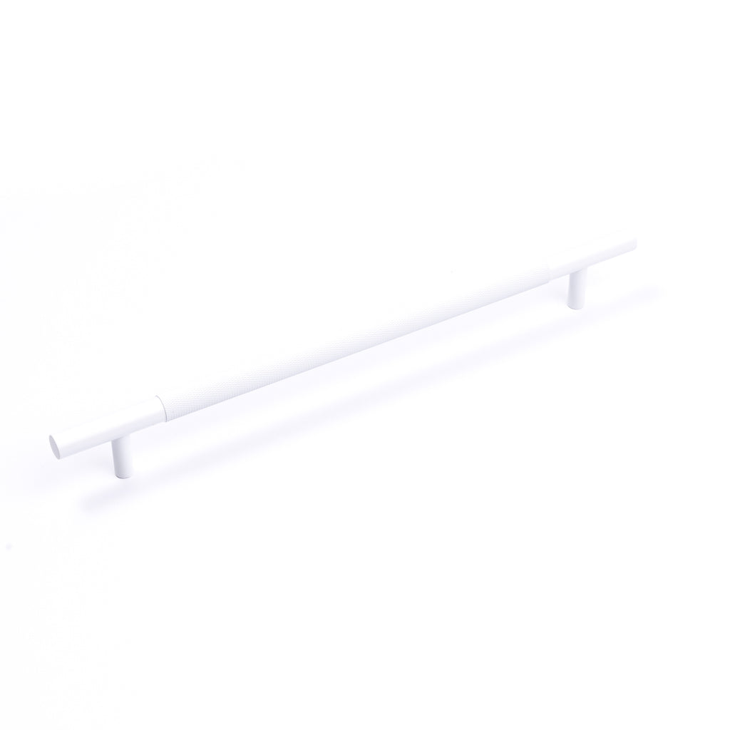 White Knurled Drawer Pull - Charmian - Manovella