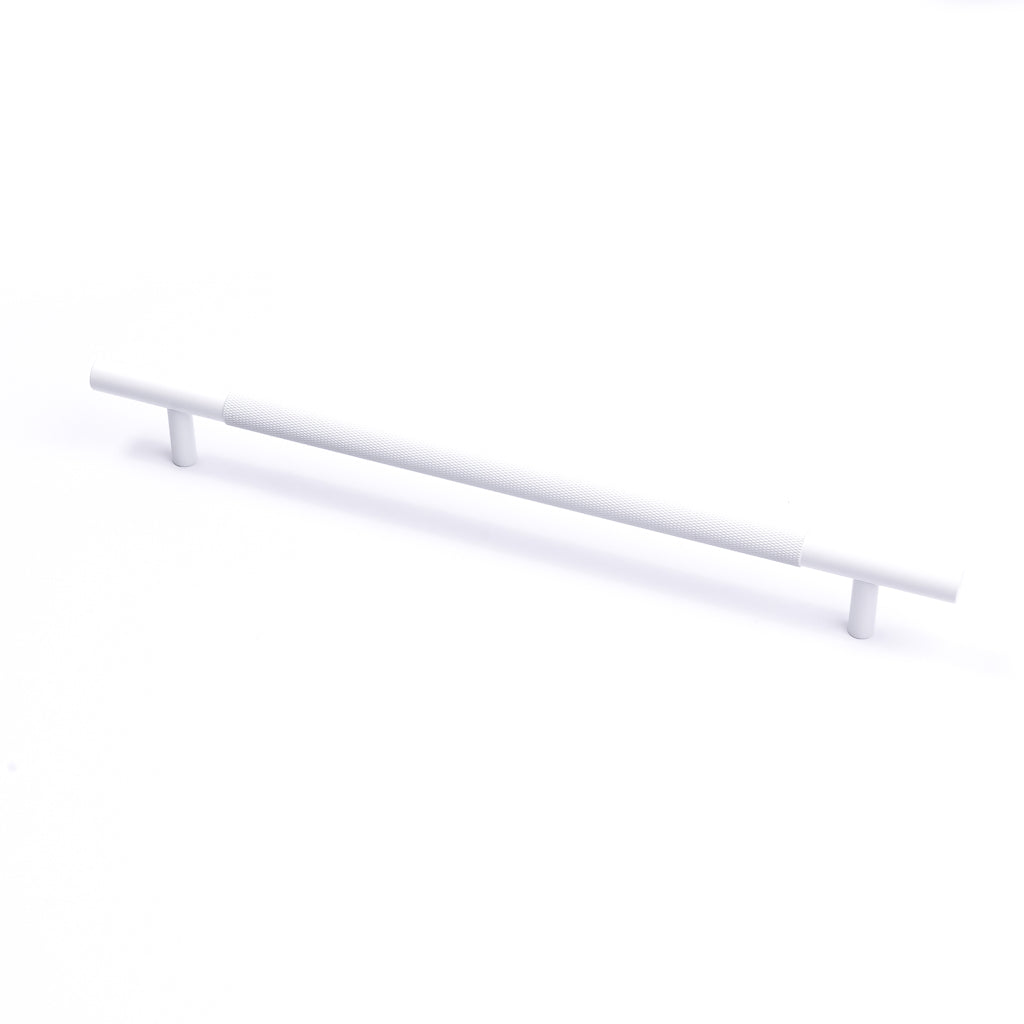 White Knurled Drawer Pull - Charmian - Manovella