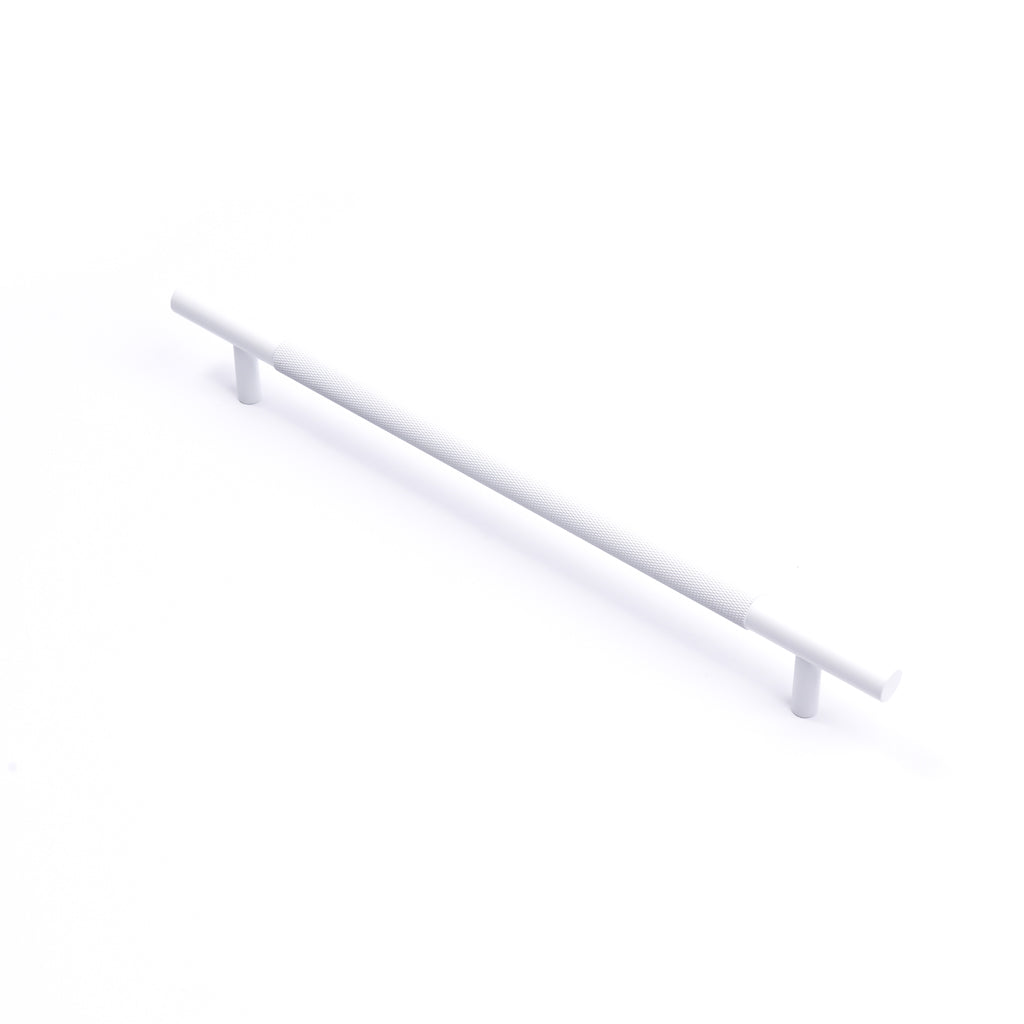 White Knurled Drawer Pull - Charmian - Manovella