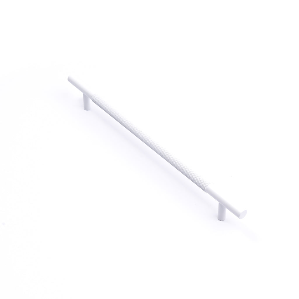 White Knurled Drawer Pull - Charmian - Manovella
