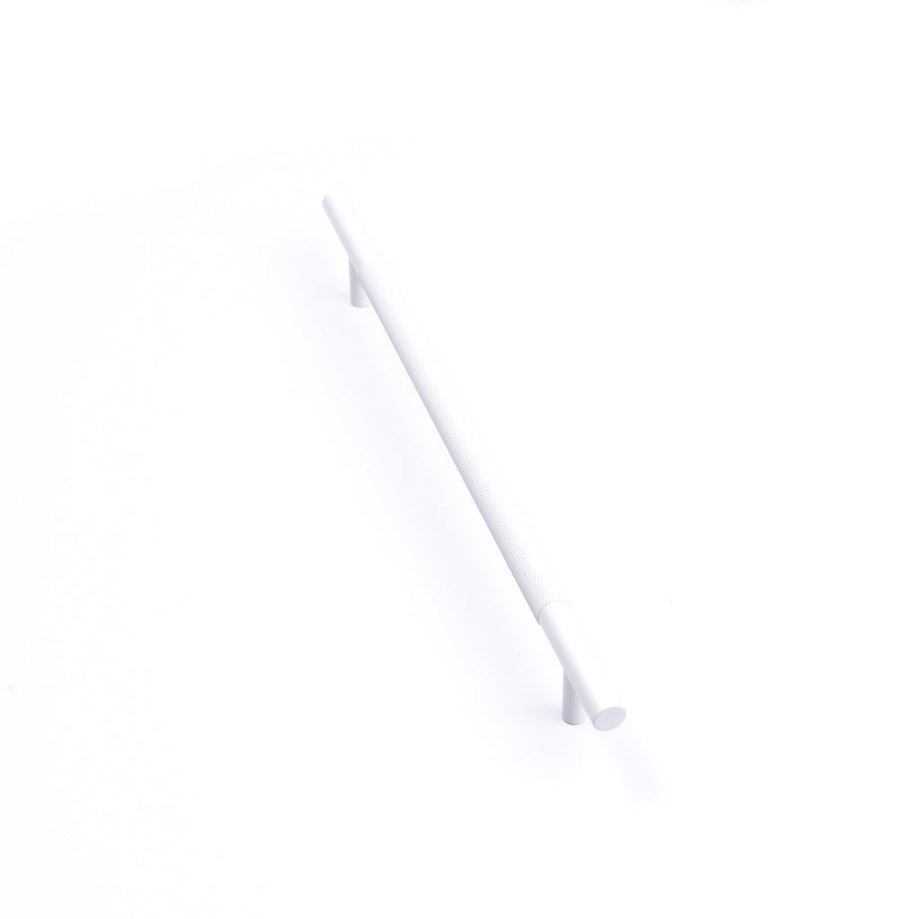 White Knurled Drawer Pull - Charmian - Manovella