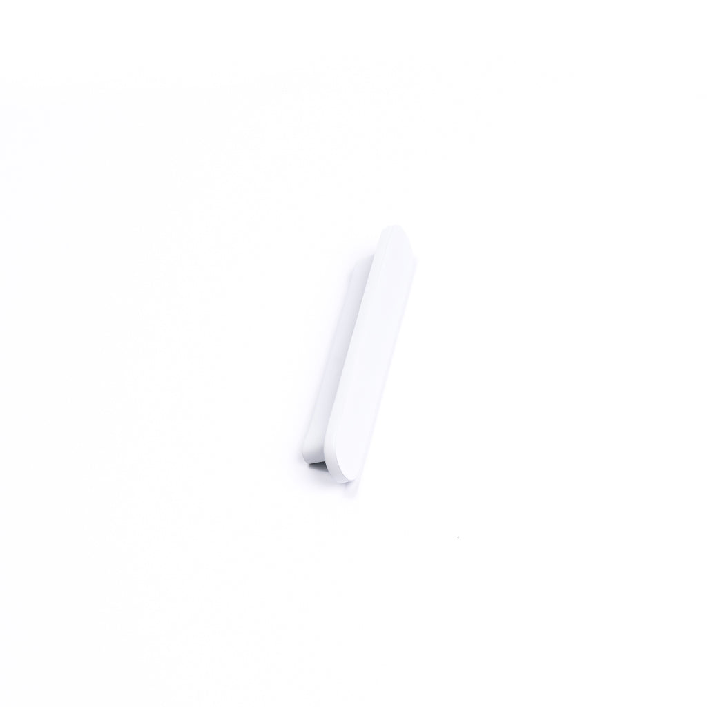 White Oval Profile Cabinet Pull - Imogen - Manovella