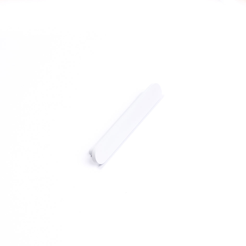 White Oval Profile Cabinet Pull - Imogen - Manovella