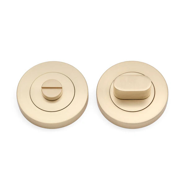 Satin Brass Privacy Turn & Bolt - Manovella