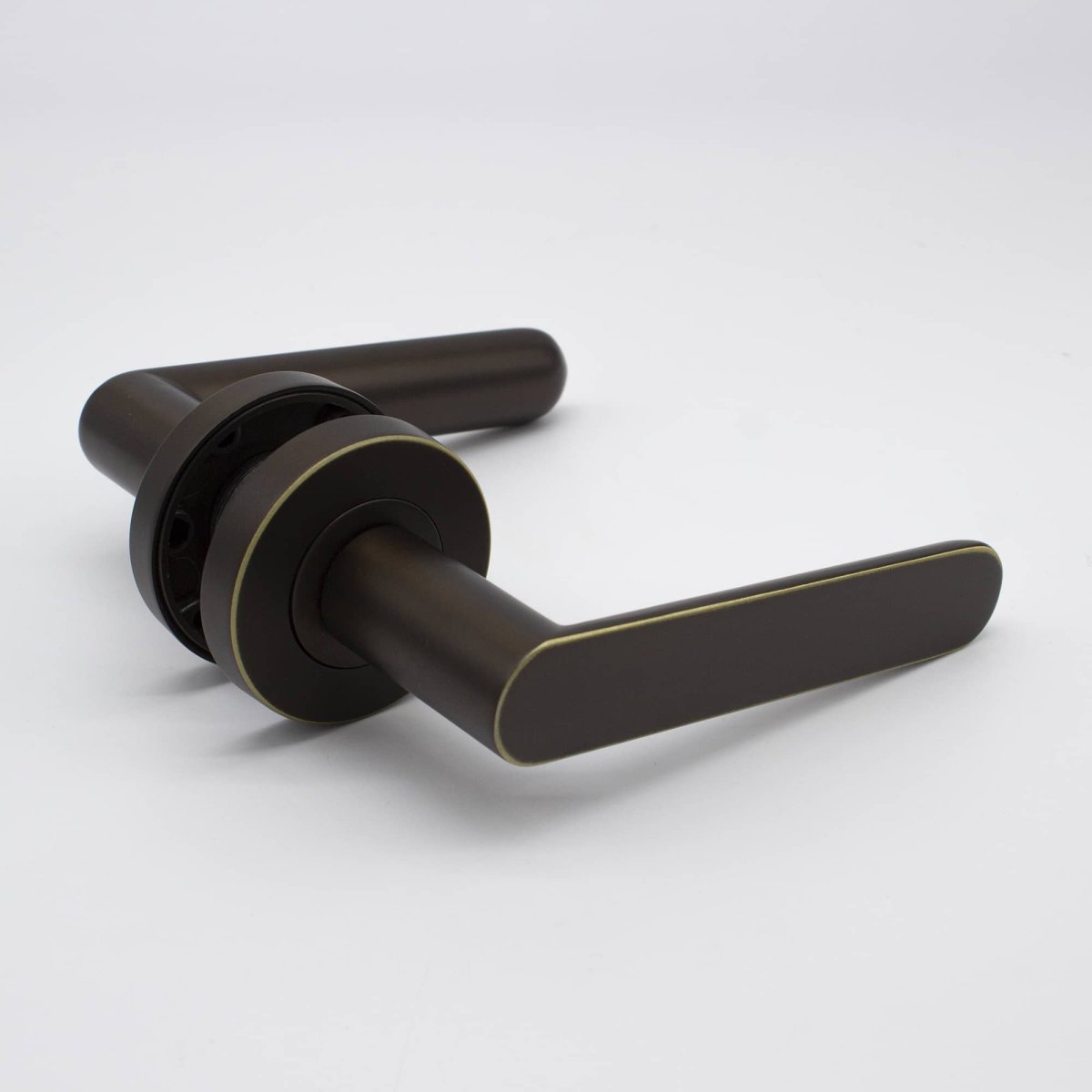 Aged Brass Passage Door Handle - Fairhaven - Manovella - Entry - Point - FHV1AG - Manovella