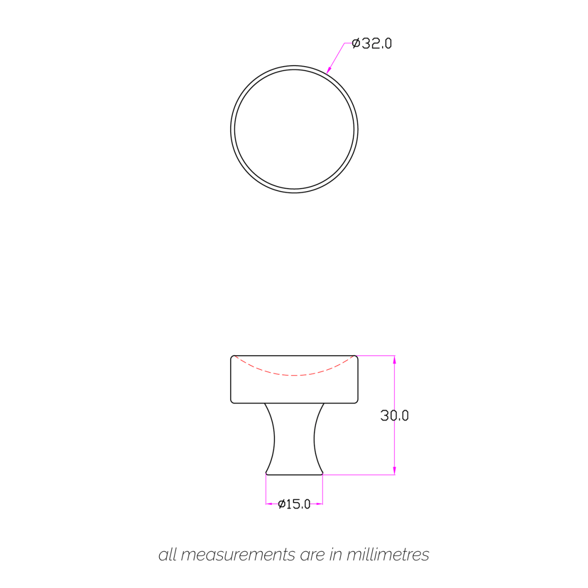 Atticus Knob - Blackest Black By Hepburn - Entry - Point - AKBLB - Hepburn Hardware