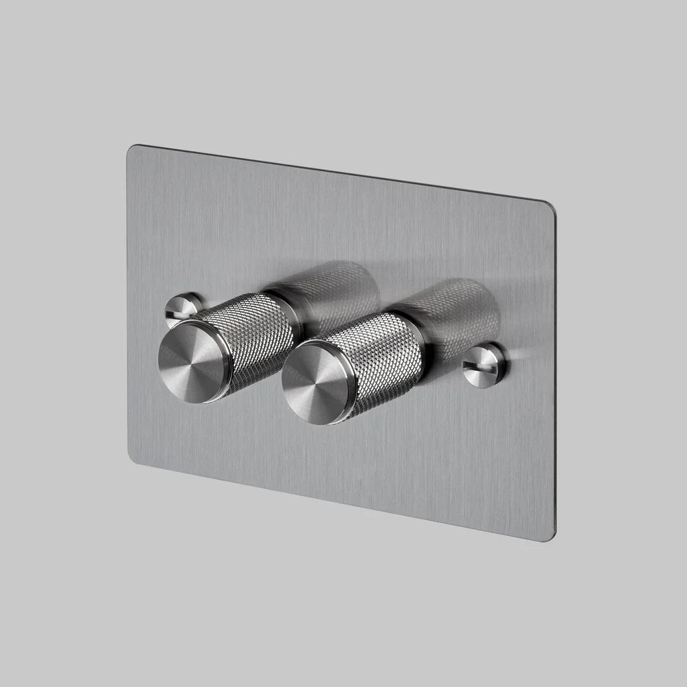 2G DIMMER / 2-WAY / 100W / HORIZONTAL / CROSS - Buster + Punch