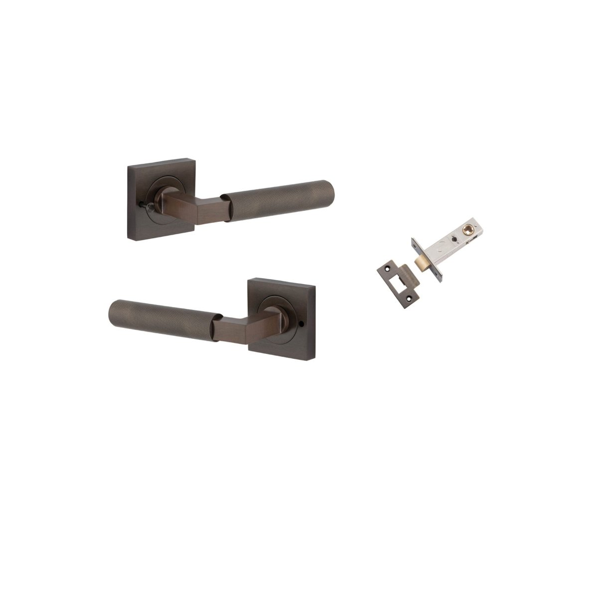 Brunswick Lever - Square Rose - Entry - Point - 0421KIBPRIV60 - Iver