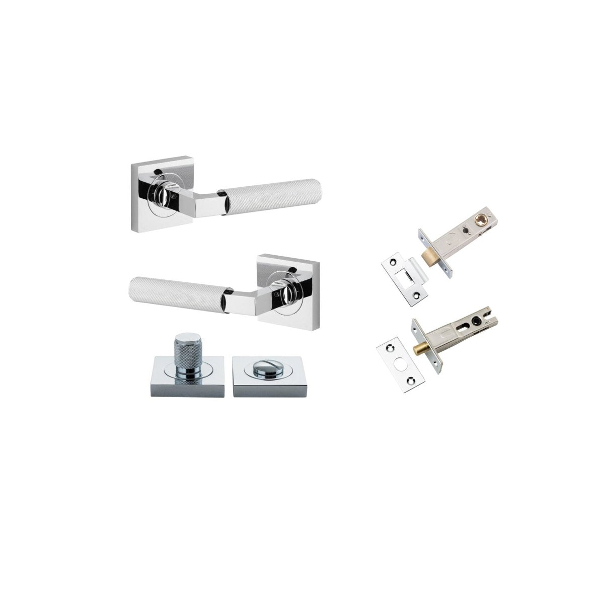 Brunswick Lever - Square Rose - Entry - Point - 0424KPRIV60 - Iver