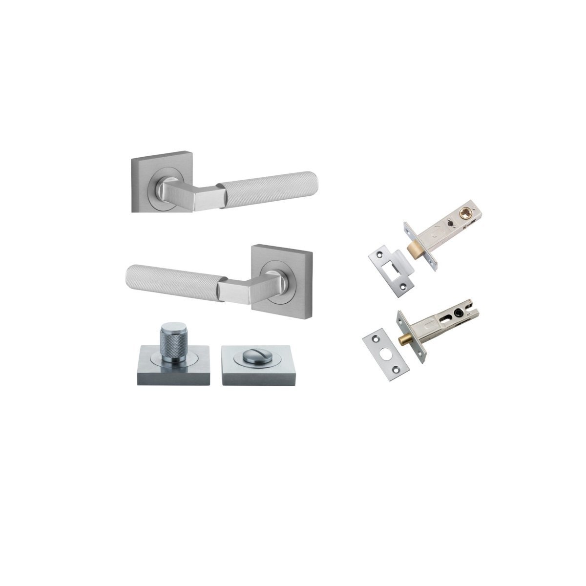 Brunswick Lever - Square Rose - Entry - Point - 0425KPRIV60 - Iver