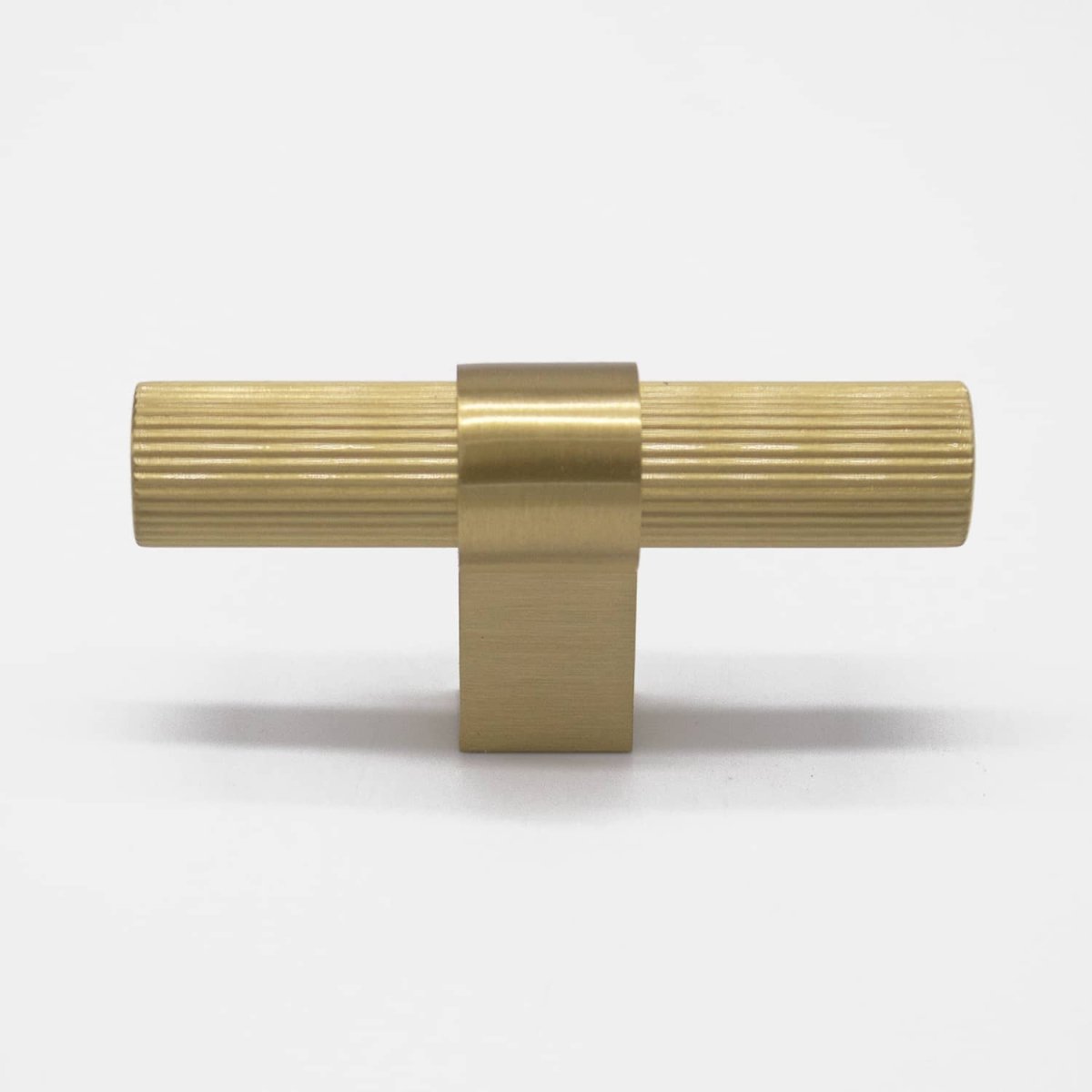 Brushed Brass Fluted T - Bar - Athena - Manovella - Entry - Point - CABATH70BB - Manovella