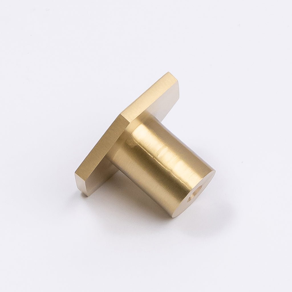 Brushed Brass Hexagonal Cabinet Knob - Rosalind - Manovella - Entry - Point - CABROS32BB - Manovella