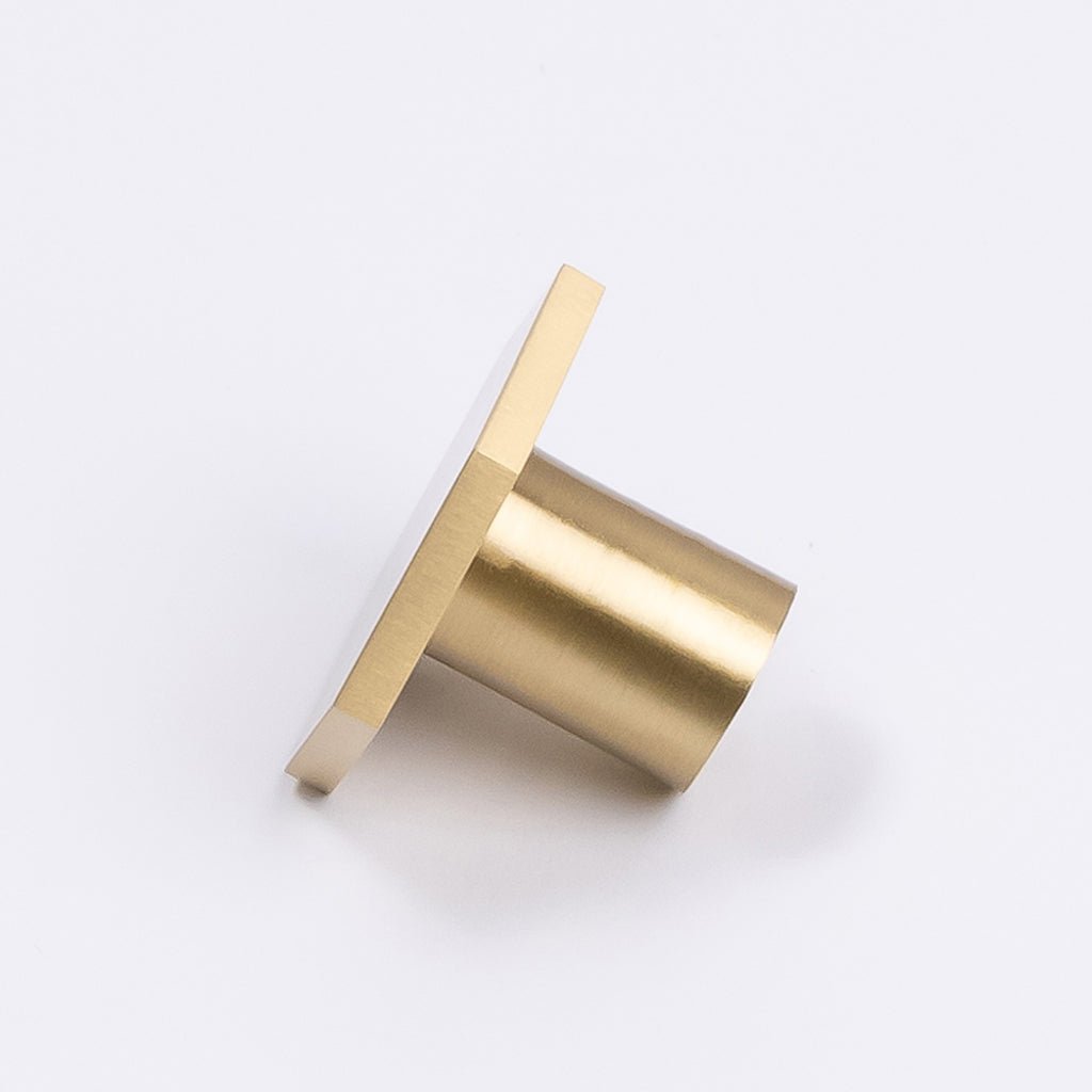 Brushed Brass Hexagonal Cabinet Knob - Rosalind - Manovella - Entry - Point - CABROS32BB - Manovella