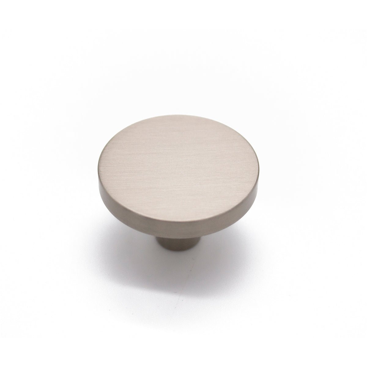 Brushed Nickel Round Profile Cabinet Knob - Olivia - Manovella - Entry - Point - CABOLI33BN - Manovella