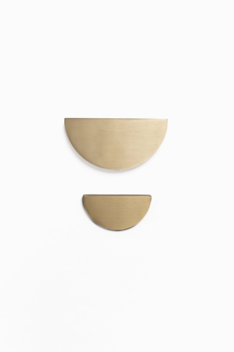 Celeste Half Moon Brass Cabinetry Pull - Little Swagger - Entry - Point - Celeste - AB - 64 - Little Swagger