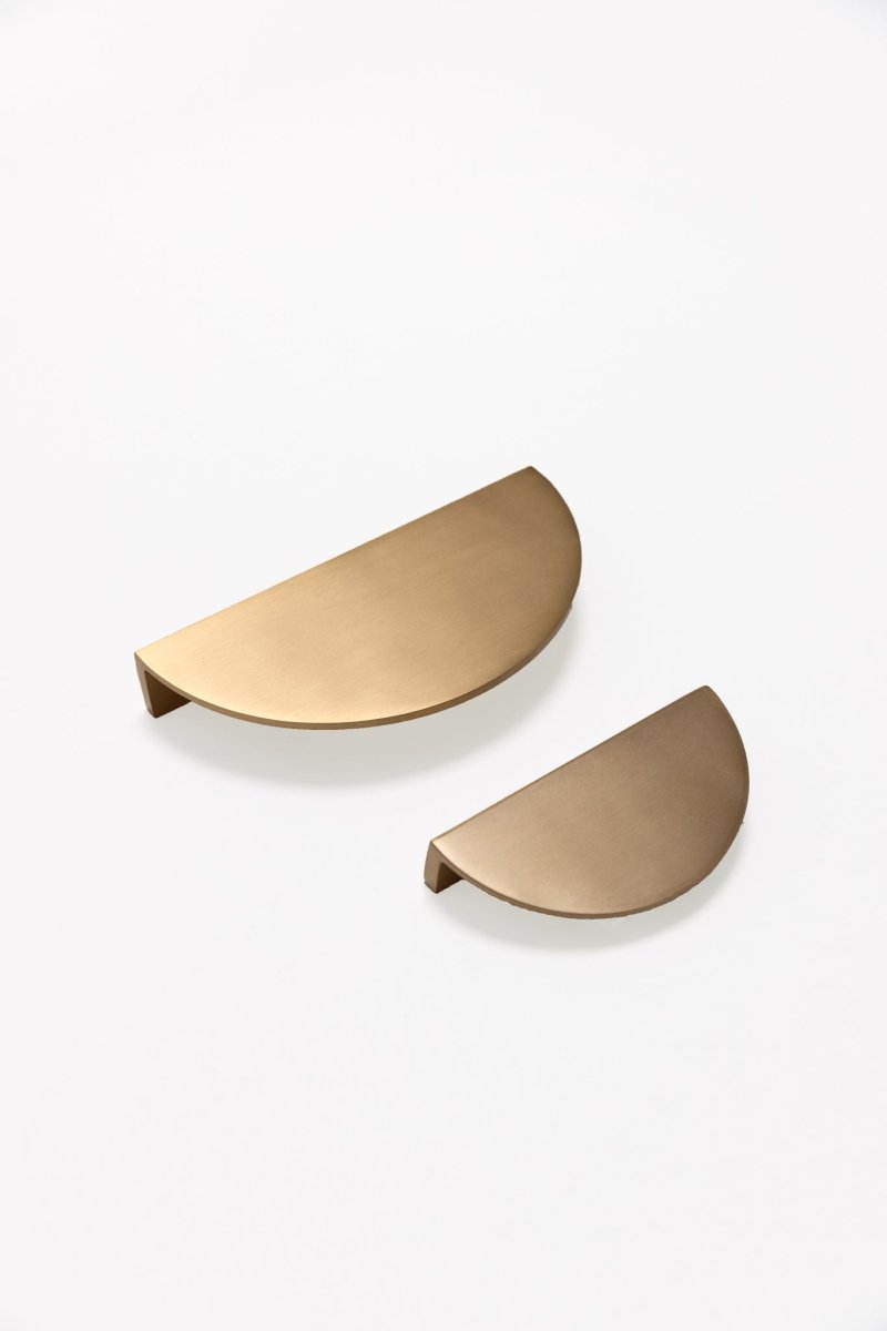 Celeste Half Moon Brass Cabinetry Pull - Little Swagger - Entry - Point - Celeste - AB - 64 - Little Swagger