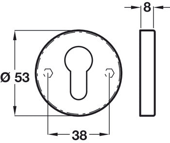Escutcheon Pair Black PVD