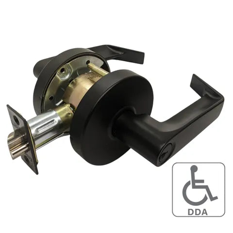 LOCKTON DDA '6000 Series' LEVERSET - ENTRANCE (70mm B/Set) - BLACK