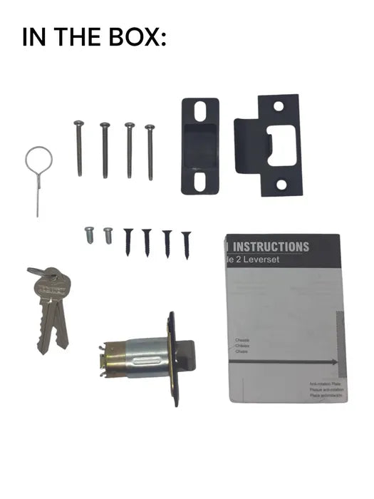 LOCKTON DDA '6000 Series' LEVERSET - STOREROOM (70mm B/Set) - BLACK