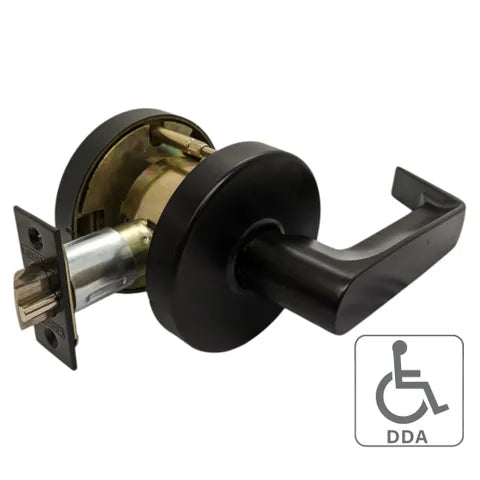 LOCKTON DDA'6000 Series' LEVERSET - LATCHING HALF SET (70mm B/Set) - BLACK