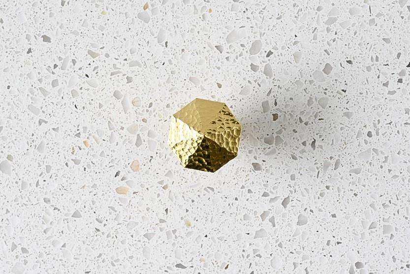 Frankie Hammered Brass Cabinetry Knob - Little Swagger - Entry - Point - Frankie - SB - Little Swagger