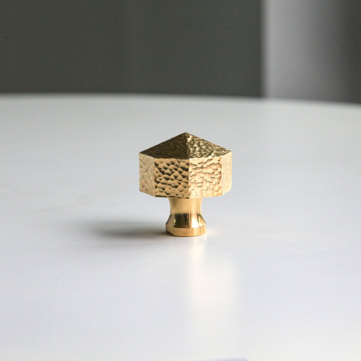 Frankie Hammered Brass Cabinetry Knob - Little Swagger - Entry - Point - Frankie - SB - Little Swagger