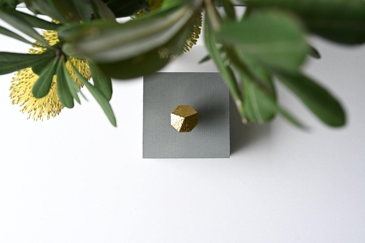 Frankie Hammered Brass Cabinetry Knob - Little Swagger - Entry - Point - Frankie - SB - Little Swagger