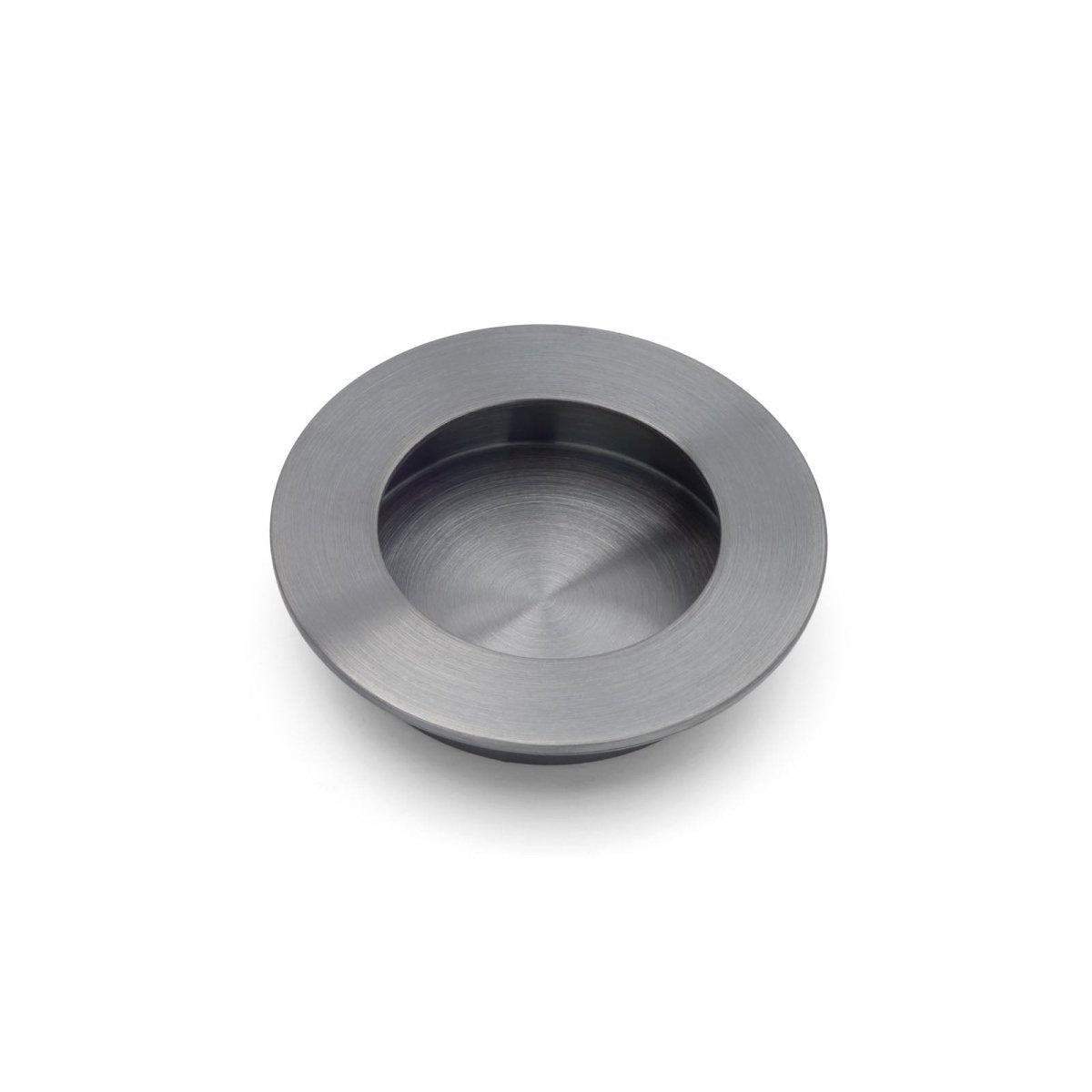 Gunmetal Sliding Door Round Flush Pull 65mm - Entry - Point - FP65GM - Manovella
