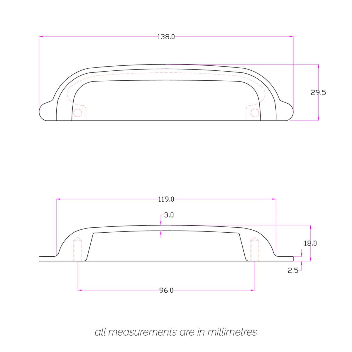 Halifax Hooded Cup Pull - Satin Nickel By Hepburn - Entry - Point - HPSN - Hepburn Hardware