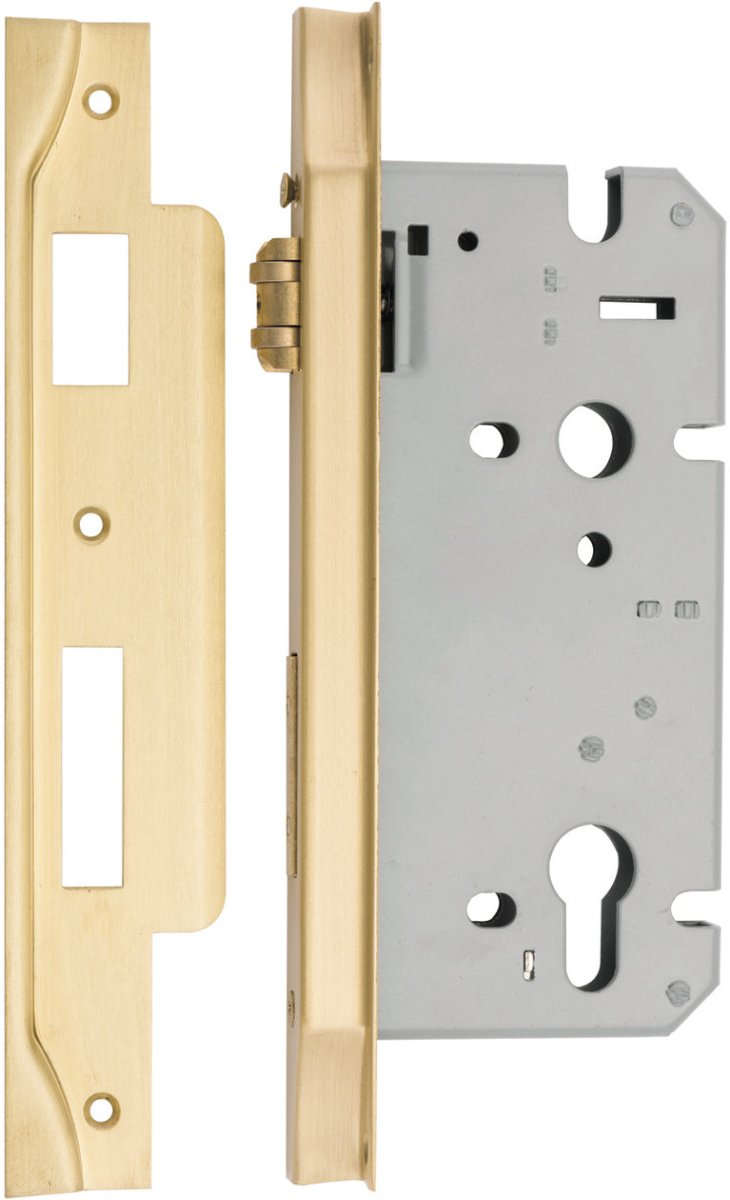 IVER 85mm Euro Rebated Roller Mortice Lock – 45mm & 60mm Backset - Entry - Point - 17168 - Iver