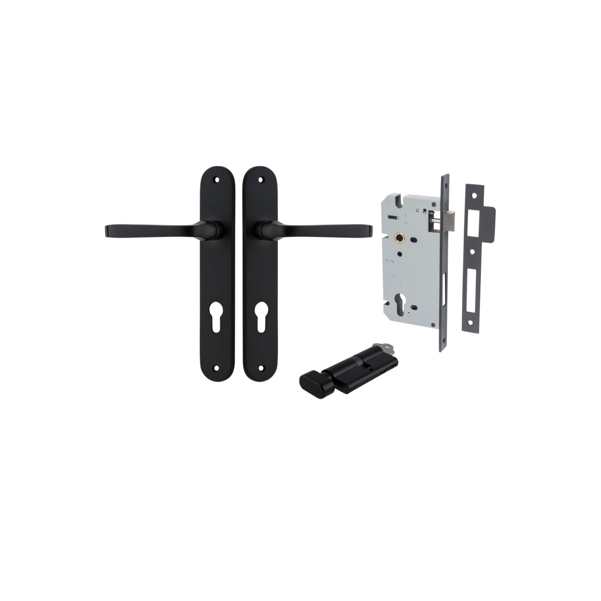 IVER Annecy Solid Brass Oval BackPlate Door Handle – Multiple Finishes Available - Entry - Point - 12732KENTR60KT - Iver