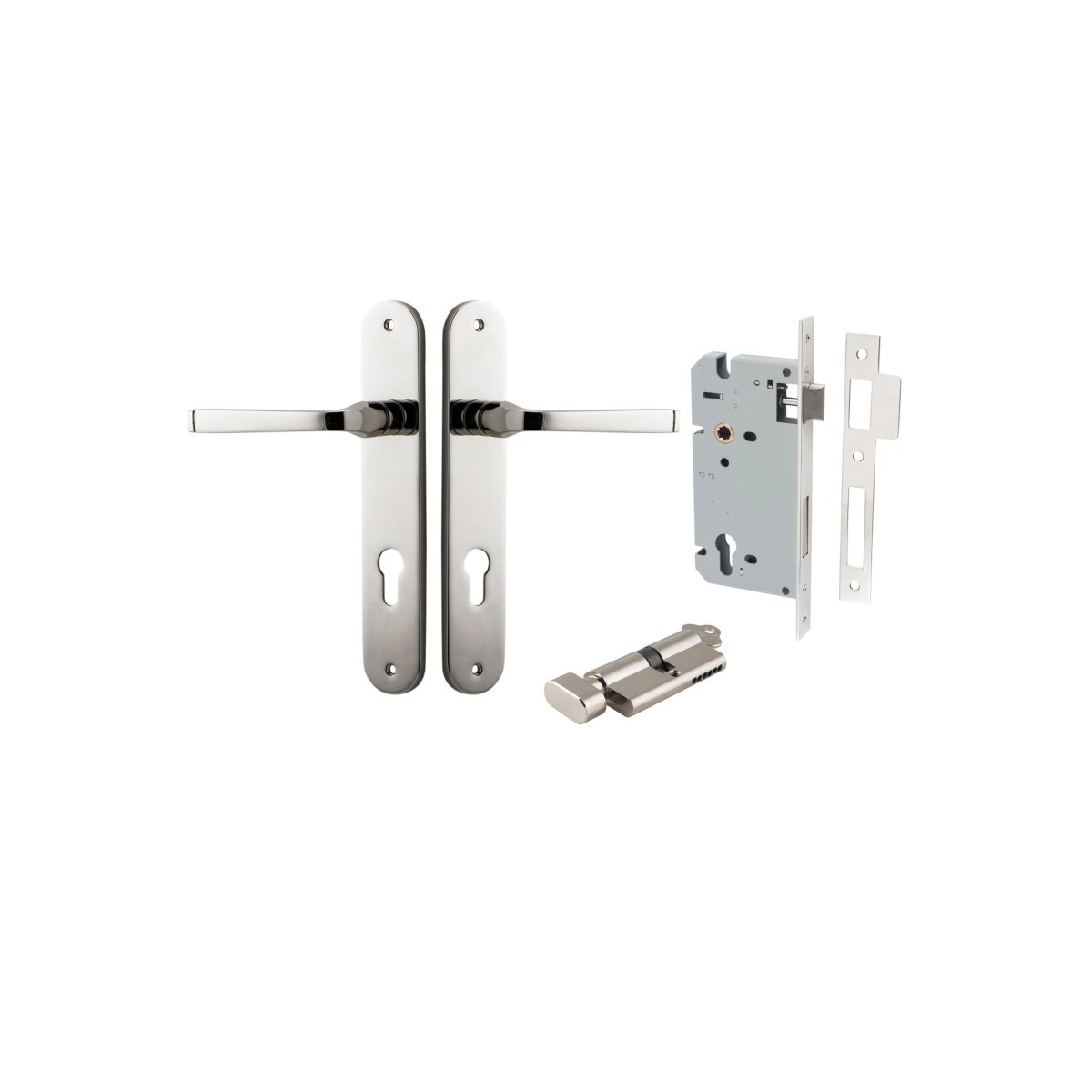 IVER Annecy Solid Brass Oval BackPlate Door Handle – Multiple Finishes Available - Entry - Point - 14232KENTR60KT - Iver