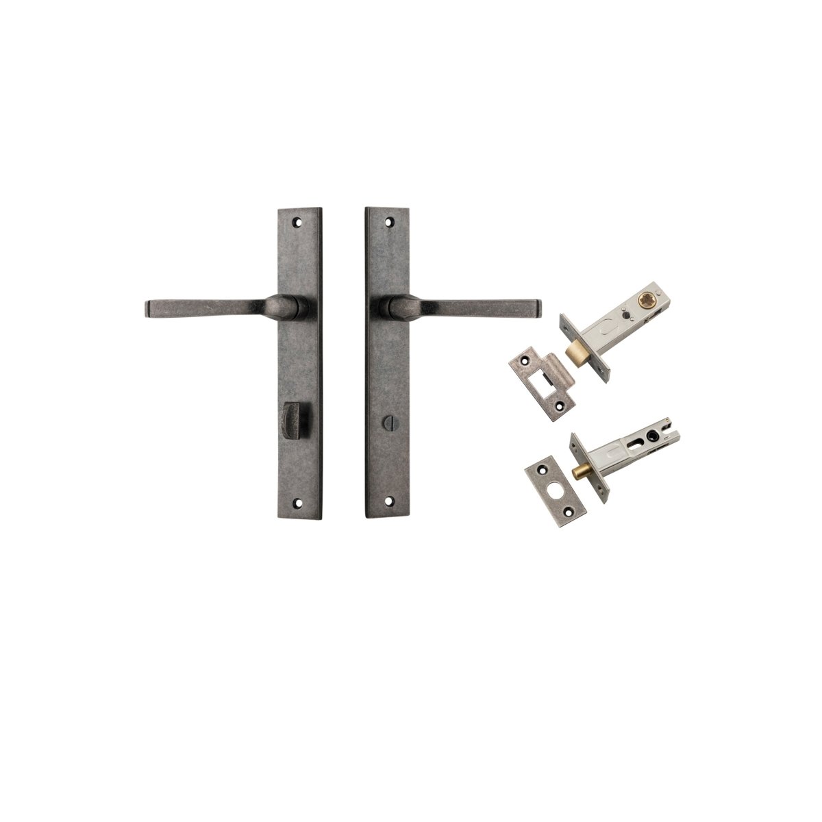 IVER Annecy Solid Brass Rectangular Door Handle – Multiple Finishes Available - Entry - Point - 13708KPRIV60 - Iver