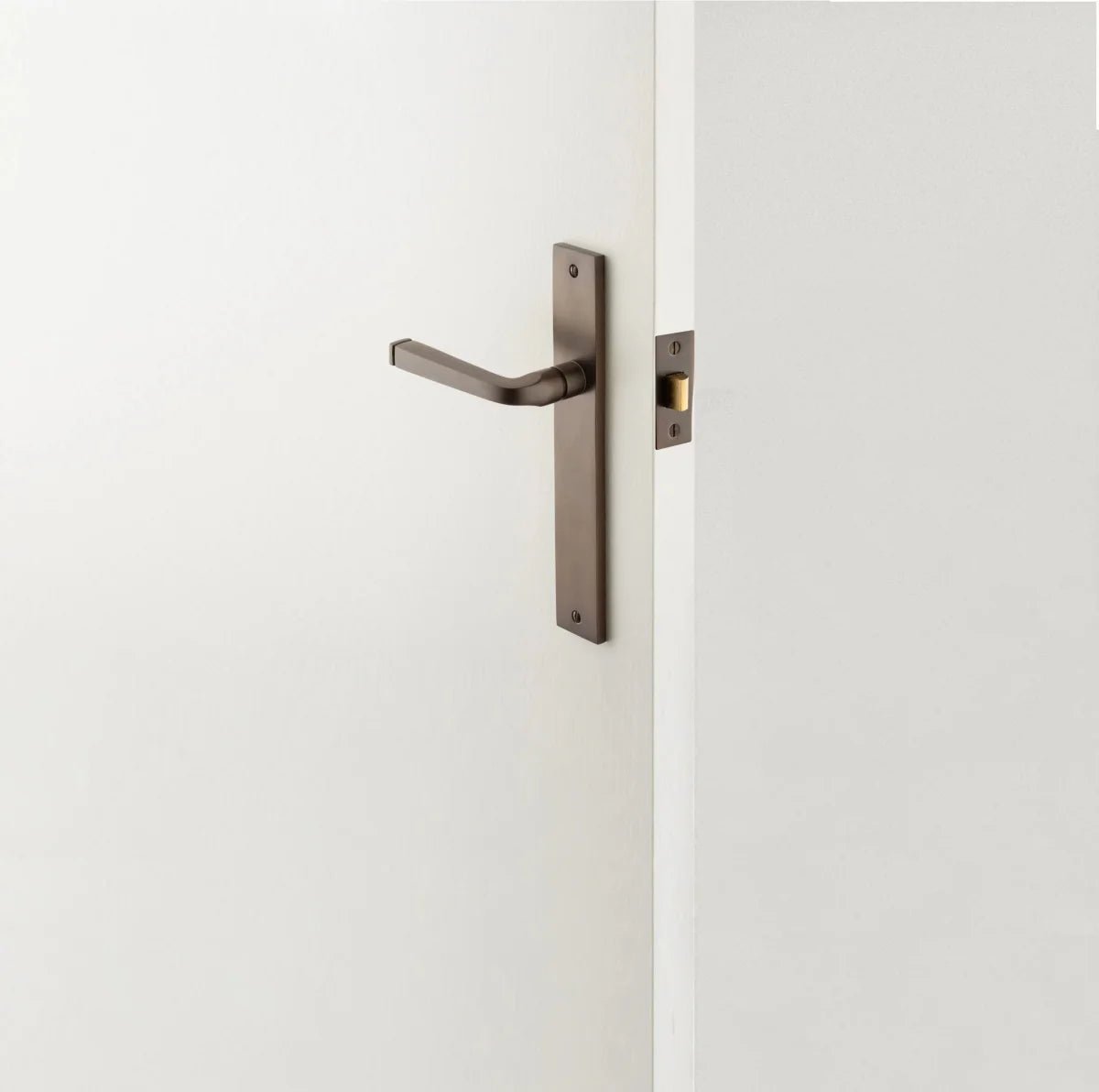 IVER Annecy Solid Brass Rectangular Door Handle – Multiple Finishes Available - Entry - Point - 15708 - Iver