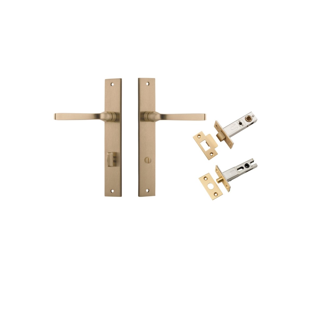 IVER Annecy Solid Brass Rectangular Door Handle – Multiple Finishes Available - Entry - Point - 15708KPRIV60 - Iver
