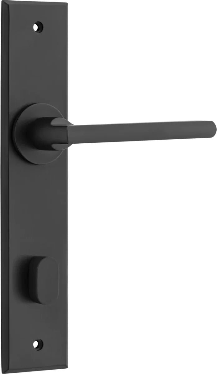 IVER Baltimore Solid Brass Chamfered Plate Door Handle – Multiple Finishes Available - Entry - Point - 12782P85 - Iver
