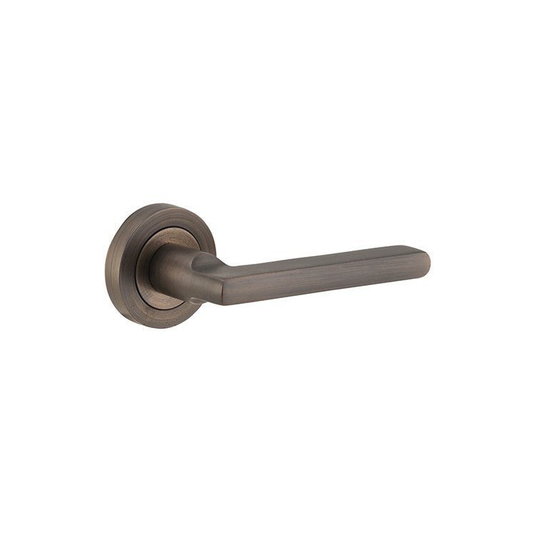 IVER Baltimore Solid Brass Round Rose Door Handle – Multiple Finishes Available - Entry - Point - 9211 - Iver