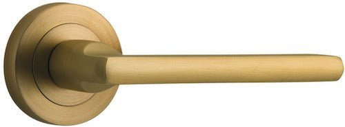 IVER Baltimore Solid Brass Round Rose Door Handle – Multiple Finishes Available - Entry - Point - 9365 - Iver