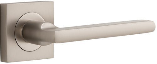 IVER Baltimore Solid Brass Square Rose Door Handle – Multiple Finishes Available - Entry - Point - 0279 - Iver